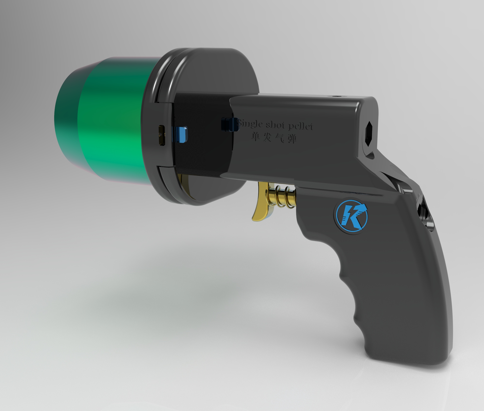 Tube cleaning gun